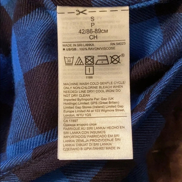 {Banana Republic} Blue/black Button down, size Sm - Picture 6 of 6